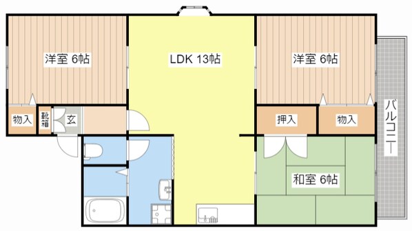 オクイハイツの物件間取画像